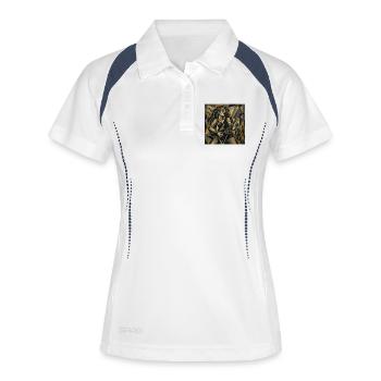 Cubist metal guitarist - Women's Polo breathable - white/navy - Front