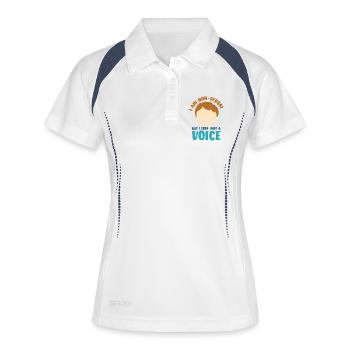 Autisme Autisme Syndrome d’Asperger - Polo respirant Femme - blanc/marine - Devant
