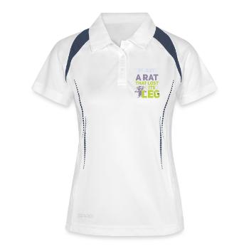 Rat, rat de maison, propriétaire de rats, amoureux des rats - Polo respirant Femme - blanc/marine - Devant