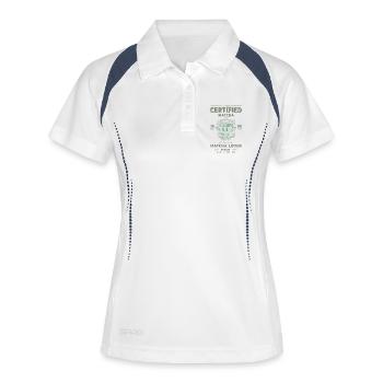 Thé vert Kyoto Originals certifié Matcha Lover - Polo respirant Femme - blanc/marine - Devant