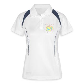 Unicorn Reading Under Rainbow - Women's Polo breathable - white/navy - Front