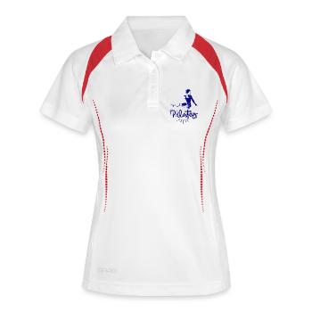 Pilates Silhouette Blue Dedicated - Women's Polo breathable - white/navy - Front