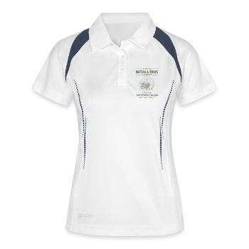 Matcha And Books Ceremony The Perfect Blend - Women's Polo breathable - white/navy - Front