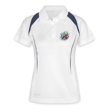 Rune Helmet in Rainbow Fire - Women's Polo breathable - white/navy - Front