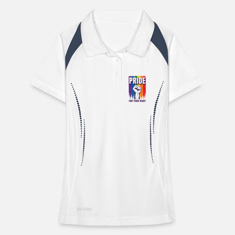 Pride Rainbow Right Statement Shirt Women's Polo breathable