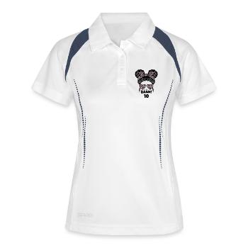 Dixième anniversaire pour une fille fêtée - Polo respirant Femme - blanc/marine - Devant