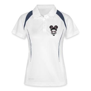  Vierzehnter Geburtstag für ein Geburtstags Mädche - Frauen Polo atmungsaktiv - Weiß/Navy - Vorne