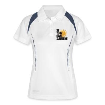T-shirt Sunshine - Cadeau pour les optimistes - Polo respirant Femme - blanc/marine - Devant