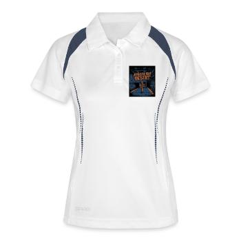 Désert de la grande ville - Polo respirant Femme - blanc/marine - Devant