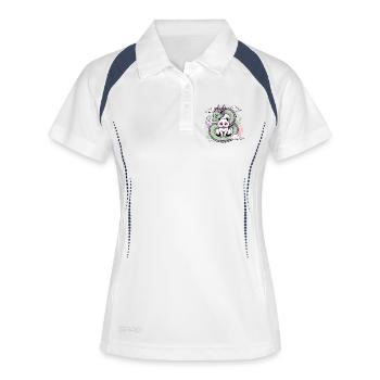 Chemise Kawaii Dragon Fox - Polo respirant Femme - blanc/marine - Devant