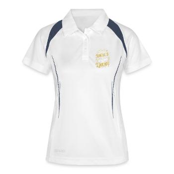 Je ne vieillis pas je deviens une légende - Polo respirant Femme - blanc/marine - Devant