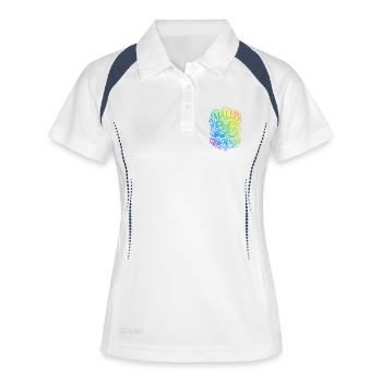 Malle 26 Bunt - Frauen Polo atmungsaktiv - Weiß/Navy - Vorne