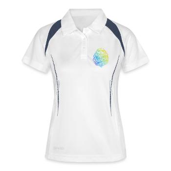 Mallorca Dream Team Colorée - Polo respirant Femme - blanc/marine - Devant