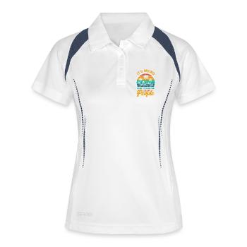 Es ist seltsam, im gleichen Alter wie alte Menschen zu sein - Frauen Polo atmungsaktiv - Weiß/Navy - Vorne