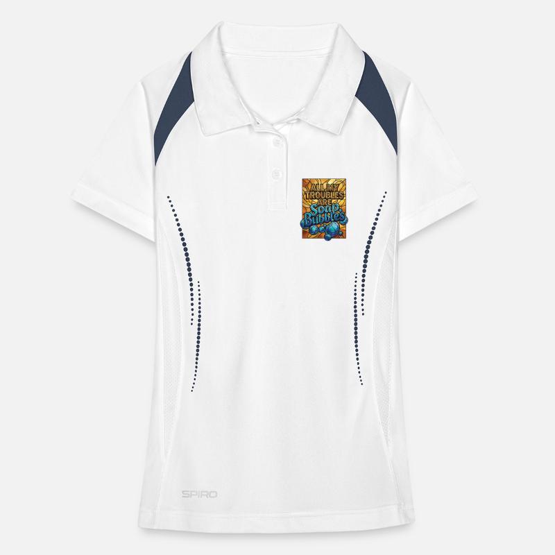 All My Troubles Are Soap Bubbles Women's Polo breathable