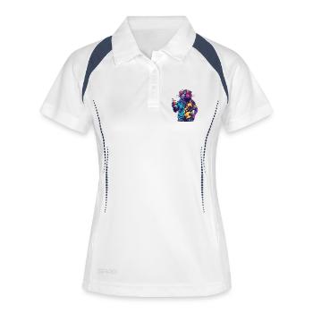 Été de la bande dessinée Seal - Polo respirant Femme - blanc/marine - Devant