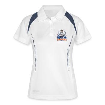 Chemise Moin Machine Seagull, mer du Nord - Polo respirant Femme - blanc/marine - Devant