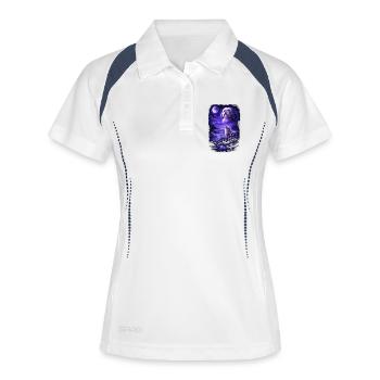 Dog Mom Dog Dad - Women's Polo breathable - white/navy - Front