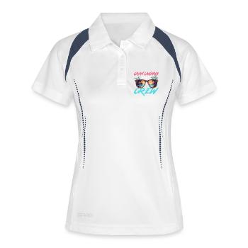 Gran Canaria Party Crew - Frauen Polo atmungsaktiv - Weiß/Navy - Vorne