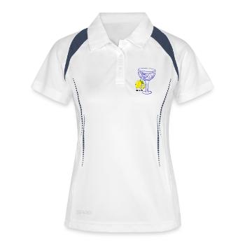 Lemon Cocktail Line Art - Limoncello - Women's Polo breathable - white/navy - Front