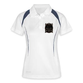 Cat Star Pentagram in Baroque Frame - Women's Polo breathable - white/navy - Front