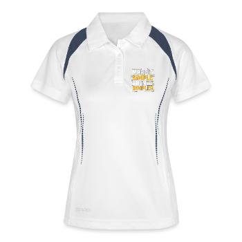 UX/UI Designer I Design Therefore Product Designer - Women's Polo breathable - white/navy - Front