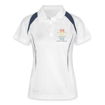 Yes They Are Triplets We Are Tired - Women's Polo breathable - white/navy - Front