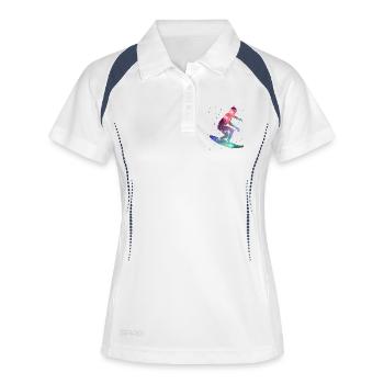 Surfing Space Enfants Garçons Hommes Surf - Polo respirant Femme - blanc/marine - Devant