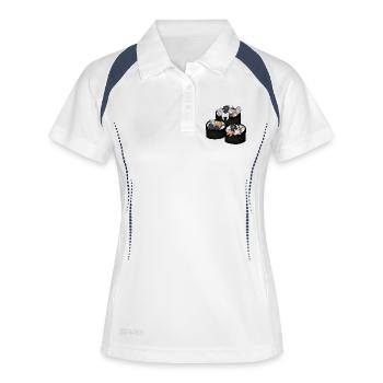Sushi Cats Inside Sushi Cute Kawaii Japanese Gift - Women's Polo breathable - white/navy - Front