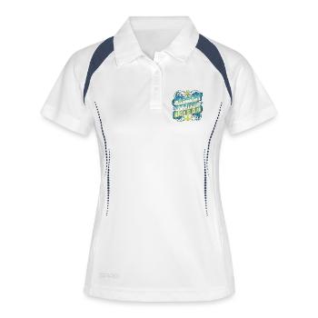 Marine Electrician Current Status Boat Electrician - Women's Polo breathable - white/navy - Front