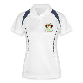 Besties Gone Cruising 2026 - Frauen Polo atmungsaktiv - Weiß/Navy - Vorne