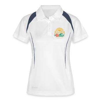 Onde Spirituelle Aloha - Polo respirant Femme - blanc/marine - Devant