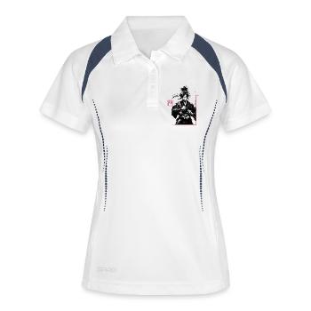 Samouraï - Polo respirant Femme - blanc/marine - Devant