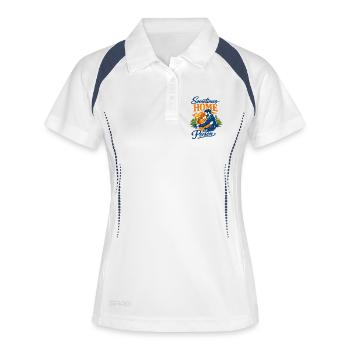 Parfois, la maison est une personne romantique sincère - Polo respirant Femme - blanc/marine - Devant