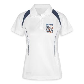 Porto Portugal Fisherman and Wine Vineyard Scene - Women's Polo breathable - white/navy - Front