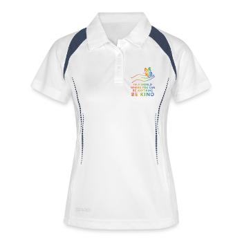 Be Kind, Pride, Rainbow, Equality, LGBT - Women's Polo breathable - white/navy - Front