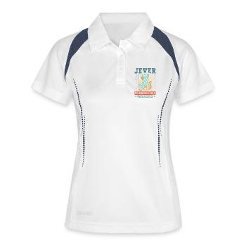 Nordisches Strandkorb Paradies - Frauen Polo atmungsaktiv - Weiß/Navy - Vorne
