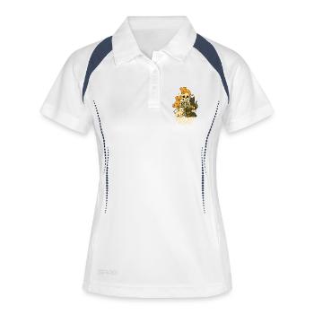 Hunde, keine Menschen - Frauen Polo atmungsaktiv - Weiß/Navy - Vorne