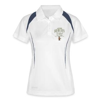 Lecker Bierchen Club - Frauen Polo atmungsaktiv - Weiß/Navy - Vorne