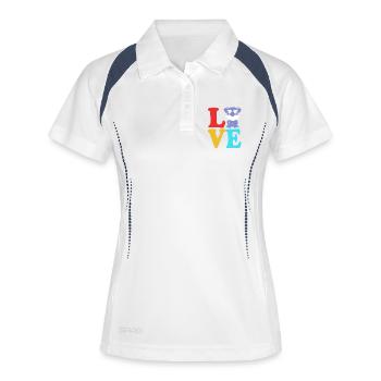 Miniature Schnauzer - Women's Polo breathable - white/navy - Front