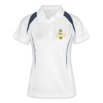 Uniquement des vibes de cornichon - Polo respirant Femme - blanc/marine - Devant