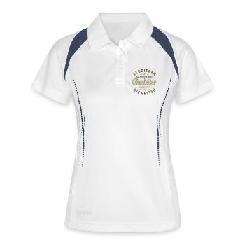 Studieren kann jeder | Chorleiter Spruch - Frauen Polo atmungsaktiv - Weiß/Navy - Vorne