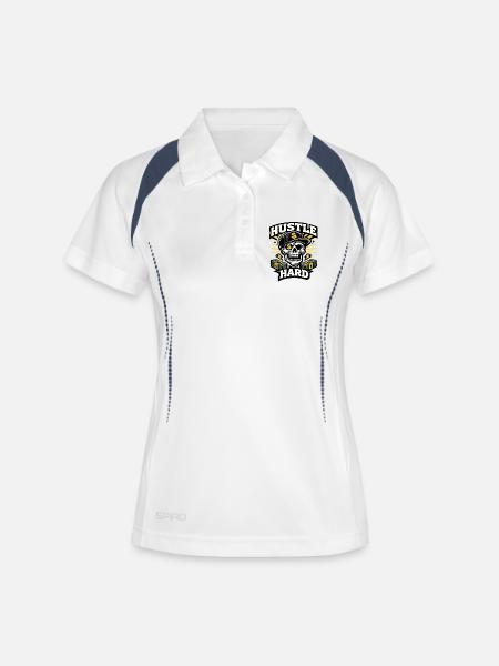 Hustle Hard Skull Money Mass - Women's Polo breathable - white/navy