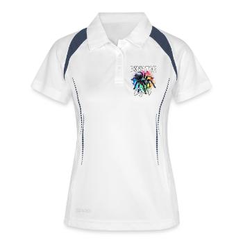 Fille Rosafuss Tarentule aux orteils roses - Polo respirant Femme - blanc/marine - Devant