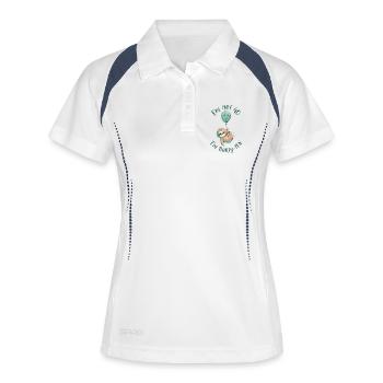Je n’ai pas 40 ans, c’est mon 30e anniversaire - Polo respirant Femme - blanc/marine - Devant