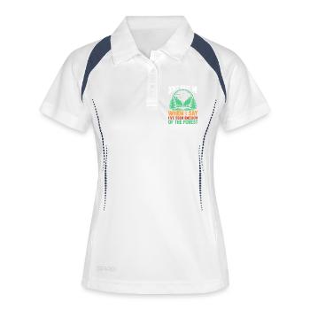 Hiking Mountain Trail Backpacking Outdoors Poaching - Women's Polo breathable - white/navy - Front
