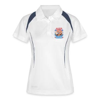 Let's found this party! Ben Franklin, 4th Yr - Women's Polo breathable - white/navy - Front