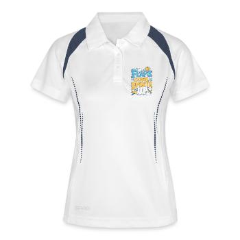 Pilote privé redescend le moral Aime l’aviation - Polo respirant Femme - blanc/marine - Devant