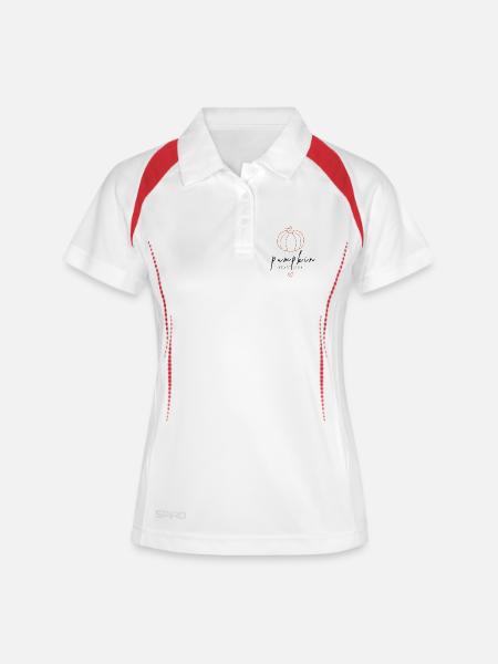 Pumpkin Heart Club | Autumn Typography Shirt - Women's Polo breathable - white/navy