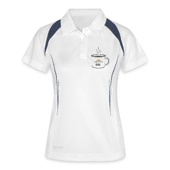 Coffee Cup Mountains - Women's Polo breathable - white/navy - Front